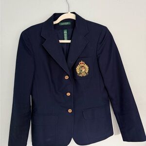 Ralph Lauren Navy Blazer with Crest